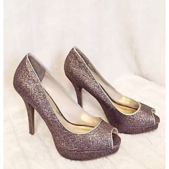 Steve Madden Shoes - STEVE MADDEN KELLE Glitter Platform Stiletto Pumps